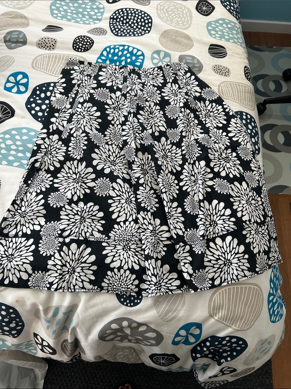 Style & Co. Black and White Floral Skirt